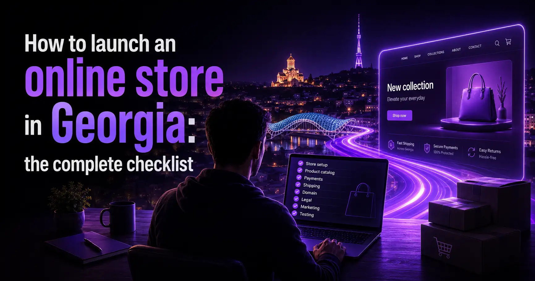 Georgia Ecommerce Store Checklist: Tax, Payments, Policies, Platform